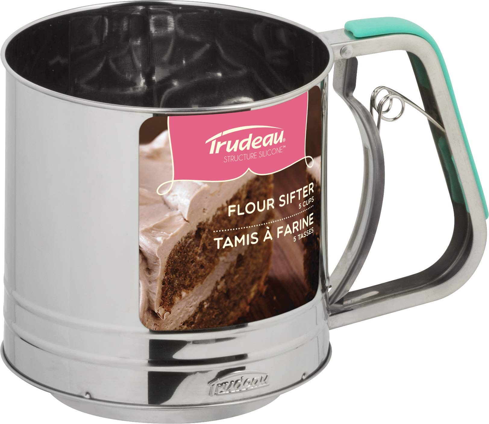Premium Stainless Steel Flour Sifter by Trudeau - Fine Mesh Baking Sieve for Cake, Bread & Pastry Making - Perfect for Home Bakers & Professional Kitchens