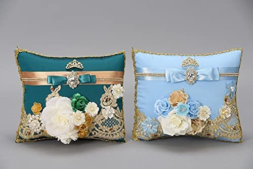 Custom Quinceanera Pillow Set - Sweet Sixteen Cushion Collection with Card Box Holder (124) - Perfect for Quinceañera Celebrations, Birthday Parties & Special Occasions