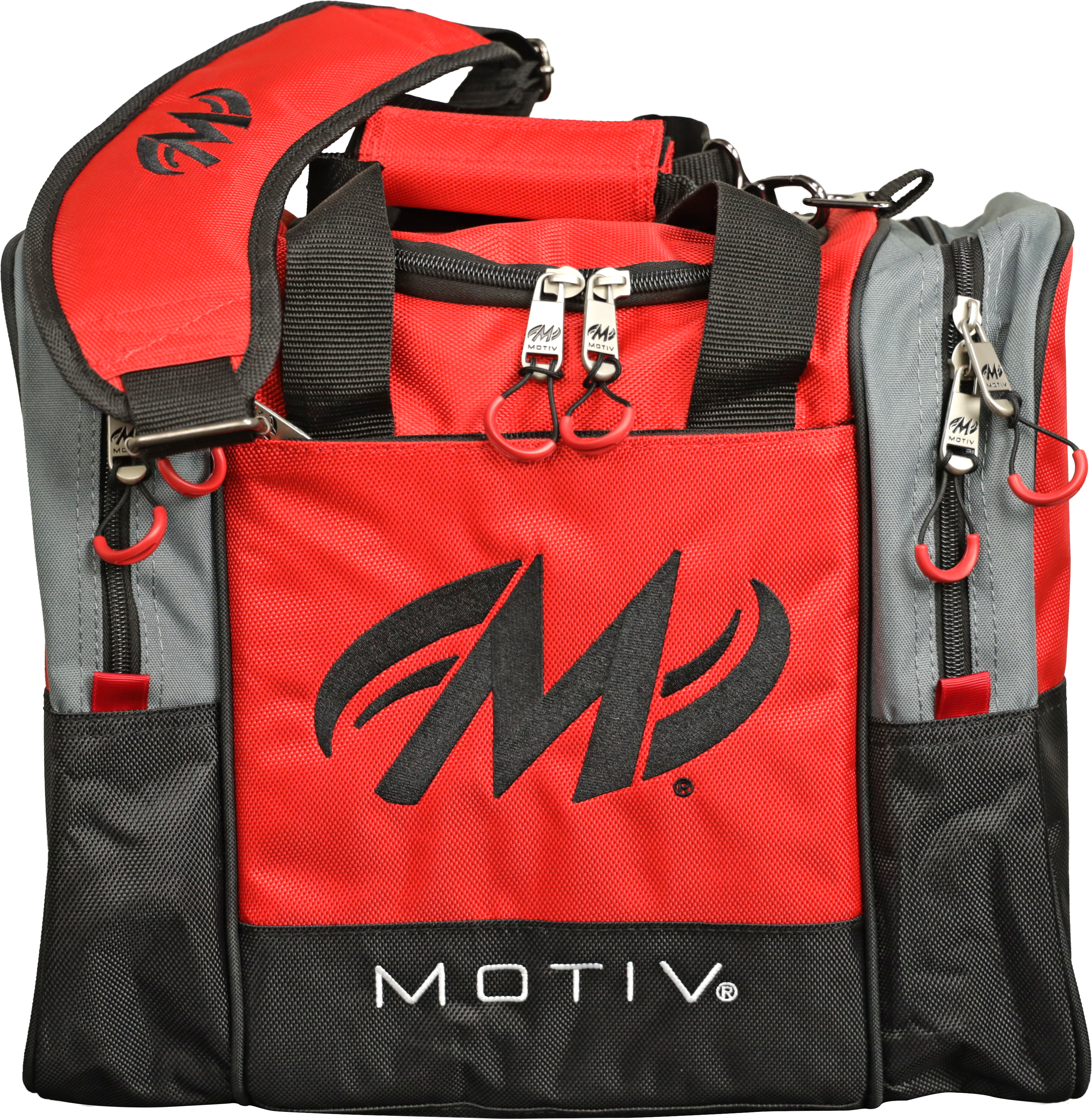 Motiv Shock 1 Ball Single Tote Fire Red Bowling Bag - Lightweight & Durable Bowling Accessory for League Play & Practice Sessions - Perfect for Men & Women Bowlers