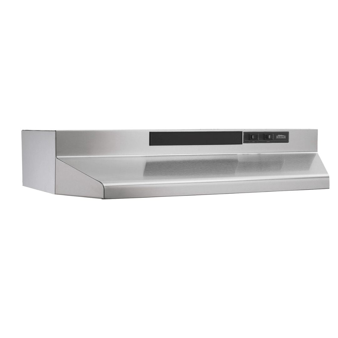 Broan F40000 Series 36-Inch Two-Speed 4-Way Convertible Under Cabinet Range Hood in Stainless Steel (F403604) - Perfect for Kitchen Ventilation and Smoke Removal