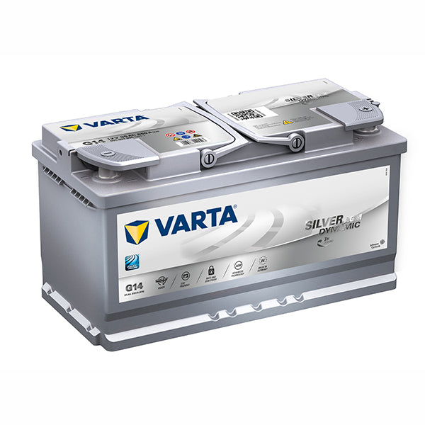 Varta DIN92L AGM Silver Dynamic G14/A5 Battery 850CCA - Premium Start Stop AGM Car Battery for BMW, Mercedes, Audi - Ideal for Stop-Start Technology & High-Performance Vehicles
