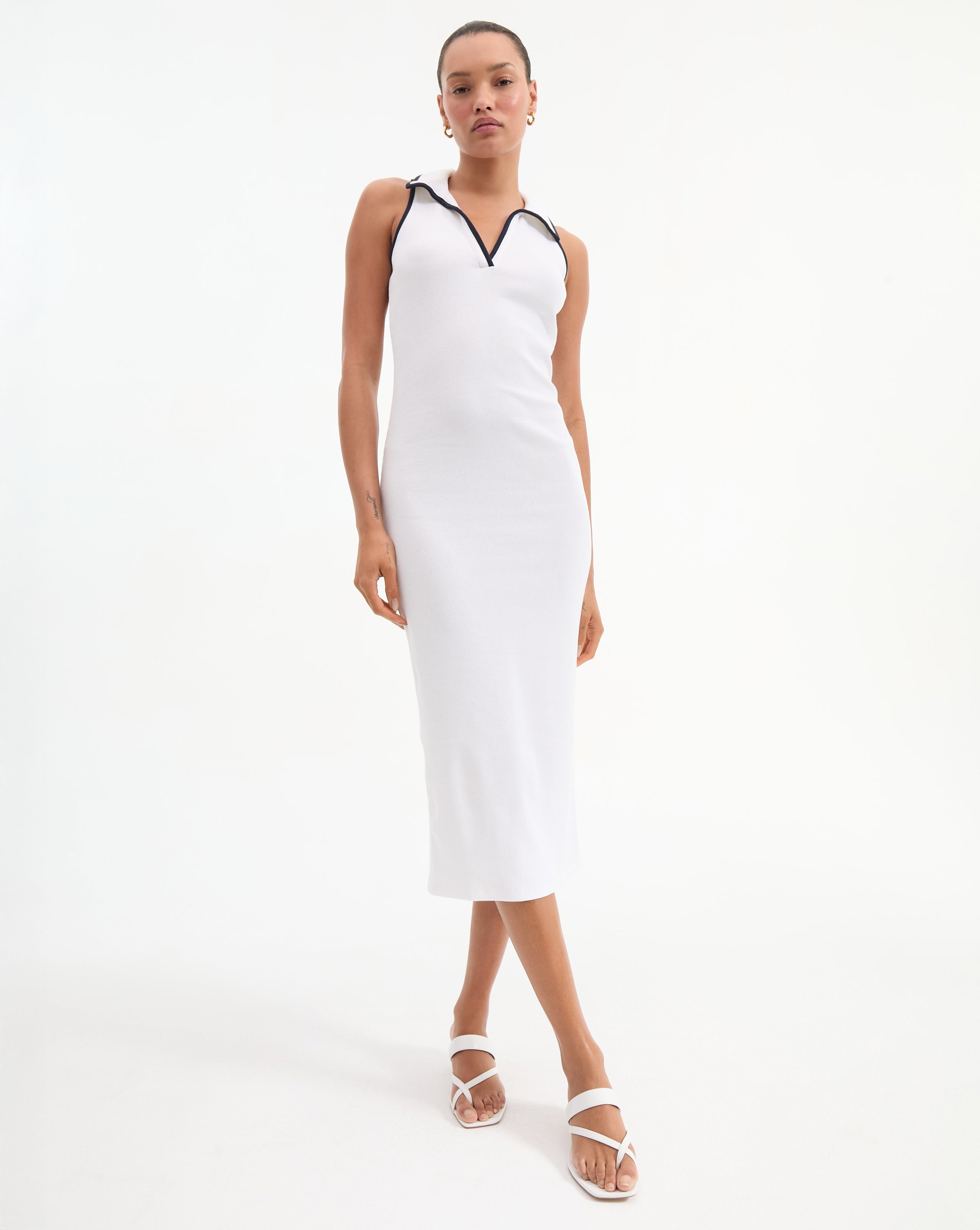 Darien Midi Dress for Women - Elegant Flowy Summer Dress with Pockets | Perfect for Beach, Wedding & Casual Outings