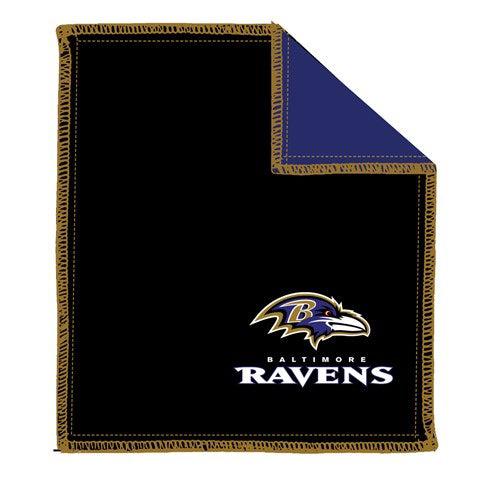 NFL Baltimore Ravens Bowling Towel - Absorbent Microfiber Shammy for Bowling Balls - Perfect for Sports Fans & Bowling Enthusiasts
