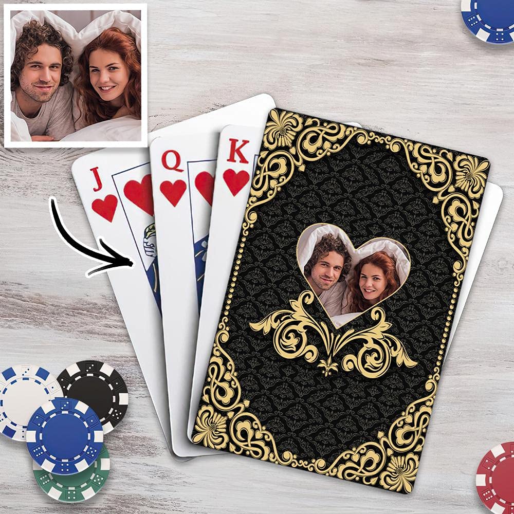 Custom Photo Playing Cards - Personalized Poker Size Deck with Your Image & Text | Perfect for Casino Nights, Gifts, and Game Parties | VEELU