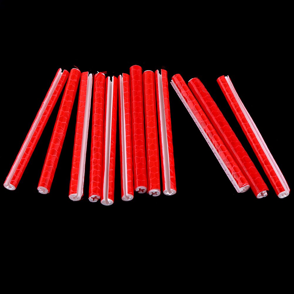 24pcs Bicycle Wheel Reflectors - Lightweight Reflective Stickers for Mountain & Road Bikes (Red) - Enhance Night Visibility for Safe Cycling Commuting & Outdoor Adventures