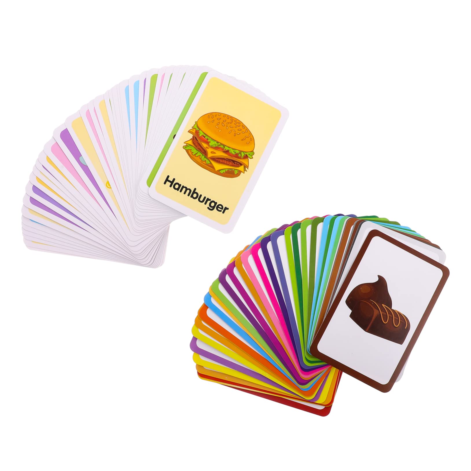 Abaodam 8 Sets Early Education Flash Cards for Toddlers - Spanish Learning Cards, Colors & Fruits Vocabulary, Coated Paper Matching Game for Kids | Perfect for Preschool Learning, Homeschooling & Interactive Play