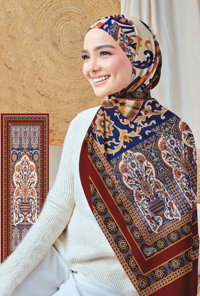 Elegant Asema Printed Chiffon Hijab Scarf - Lightweight Muslim Headscarf for Women - Perfect for Daily Wear, Prayer & Special Occasions