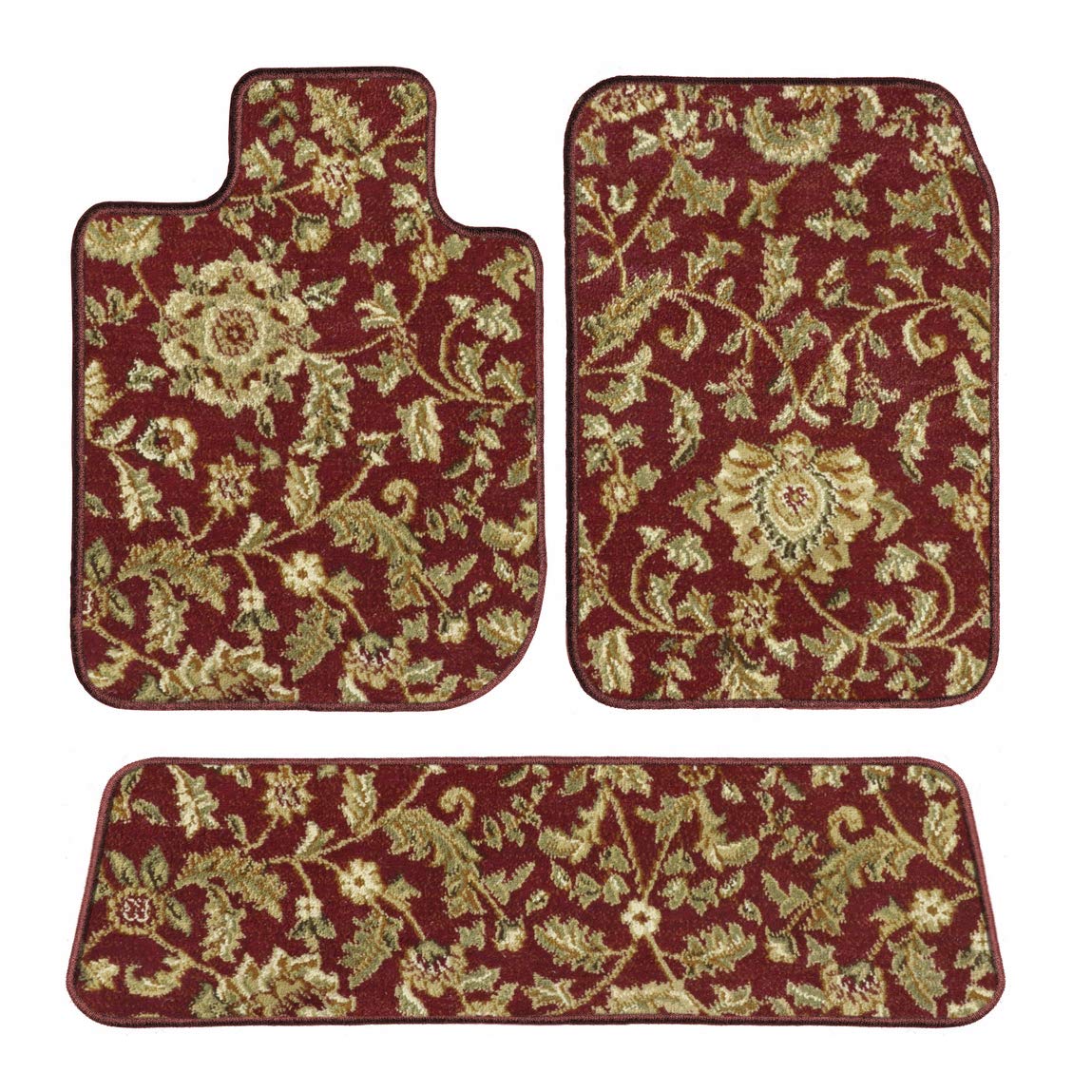 GGBAILEY Tesla Model 3 2018-2019 Custom Fit Red Oriental Floor Mats - All-Weather Protection for Model 3 Sedan | Perfect for Daily Commuting & Road Trips