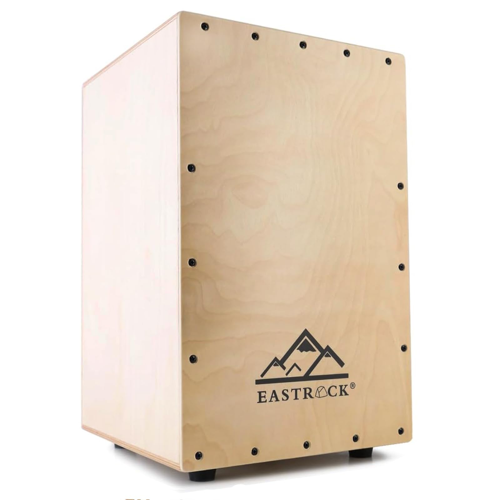 EastRock Professional Cajon Drum - Wooden Percussion Box Drum with Internal Guitar Strings, Full Size for Beginners & Musicians | Perfect for Live Performances, Studio Recording & Music Therapy Sessions