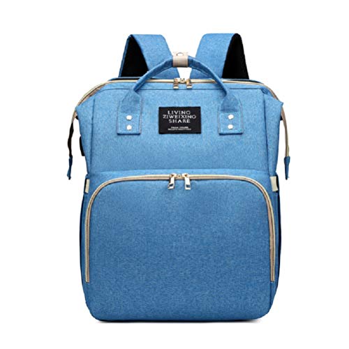 Premium Diaper Bag Backpack for Moms & Dads - Waterproof Travel Backpack with Changing Station - Large Capacity Baby Essentials Organizer - Perfect for Daycare, Park Outings & Family Vacations - Stylish Modern Design (Blue)