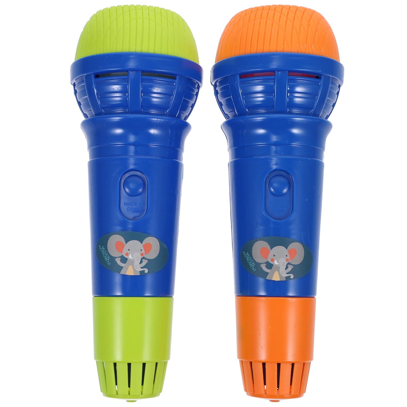 ERINGOGO 2-Pack Kids Toy Microphones with Echo Effect - Voice Amplifying Singing Microphone for Children, Musical Instrument Toys for Pretend Play & Karaoke Fun - Perfect for Birthday Gifts, Party Performances and Family Sing-Alongs