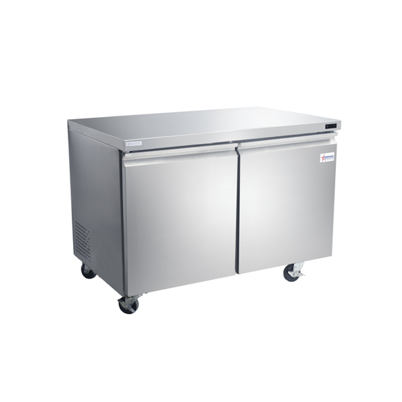 Nella 47 Undercounter Refrigerator with 2 Solid Doors - Compact Freezerless Refrigerator for Kitchen, Bar, Office, or RV - Energy Efficient & Space Saving Design