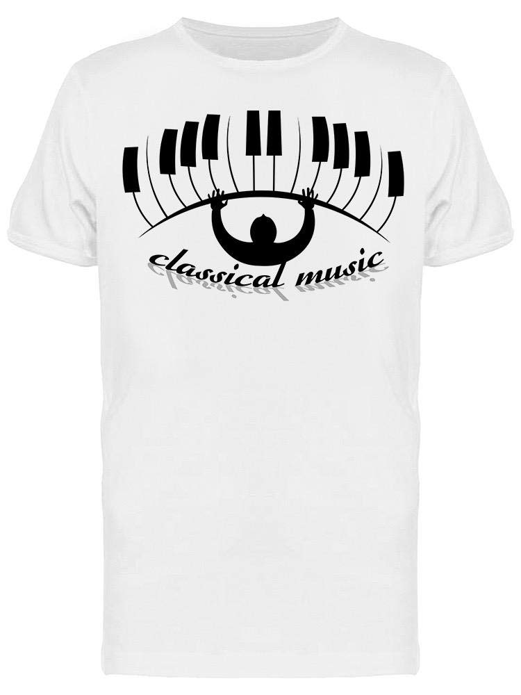 Smartprints Let's Play The Piano Graphic T-Shirt for Men - Casual Music Lover Tee for Concerts, Piano Lessons & Everyday Wear