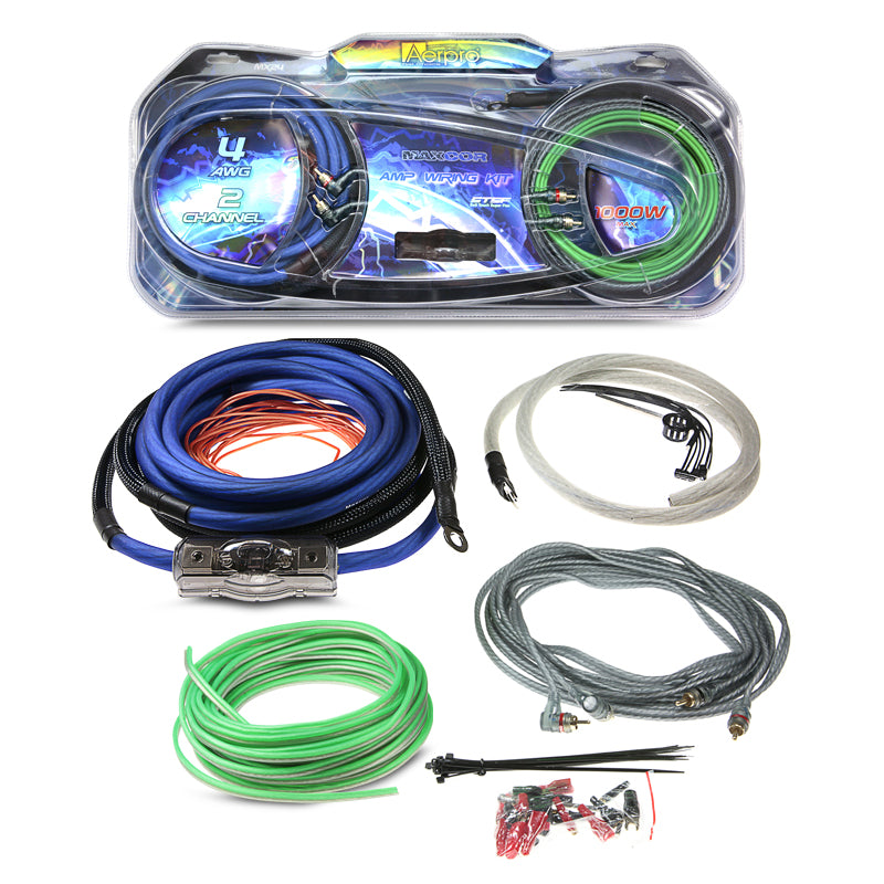 Aerpro MX24 Maxcor 4AWG 2 Channel Amplifier Installation Kit - Premium Car Audio Wiring for Enhanced Sound System