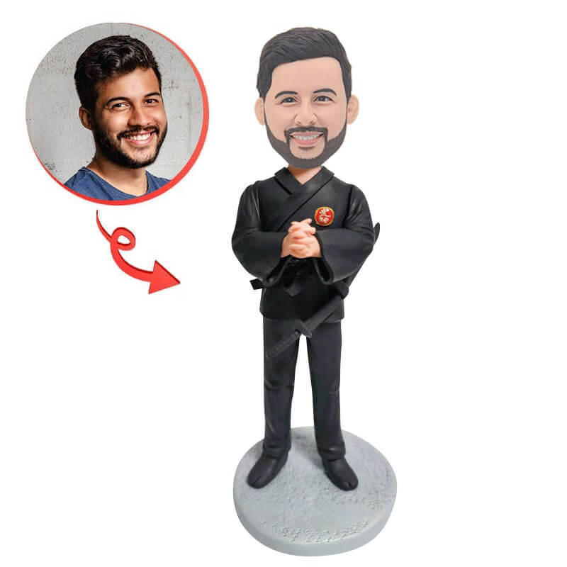 Custom Samurai Bobblehead - Personalized Japanese Warrior Figurine - Perfect for Gifts, Office Decor & Anime Collectors