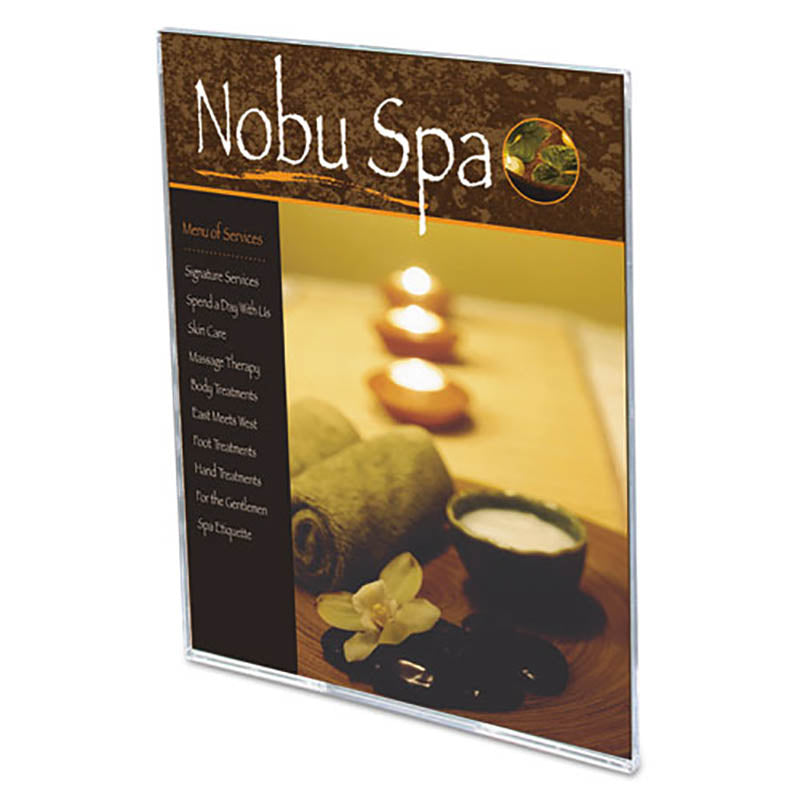 Clear Super Image Cubicle Sign Holder - Office Desk Name Plate for Professional Workspaces & Business Events
