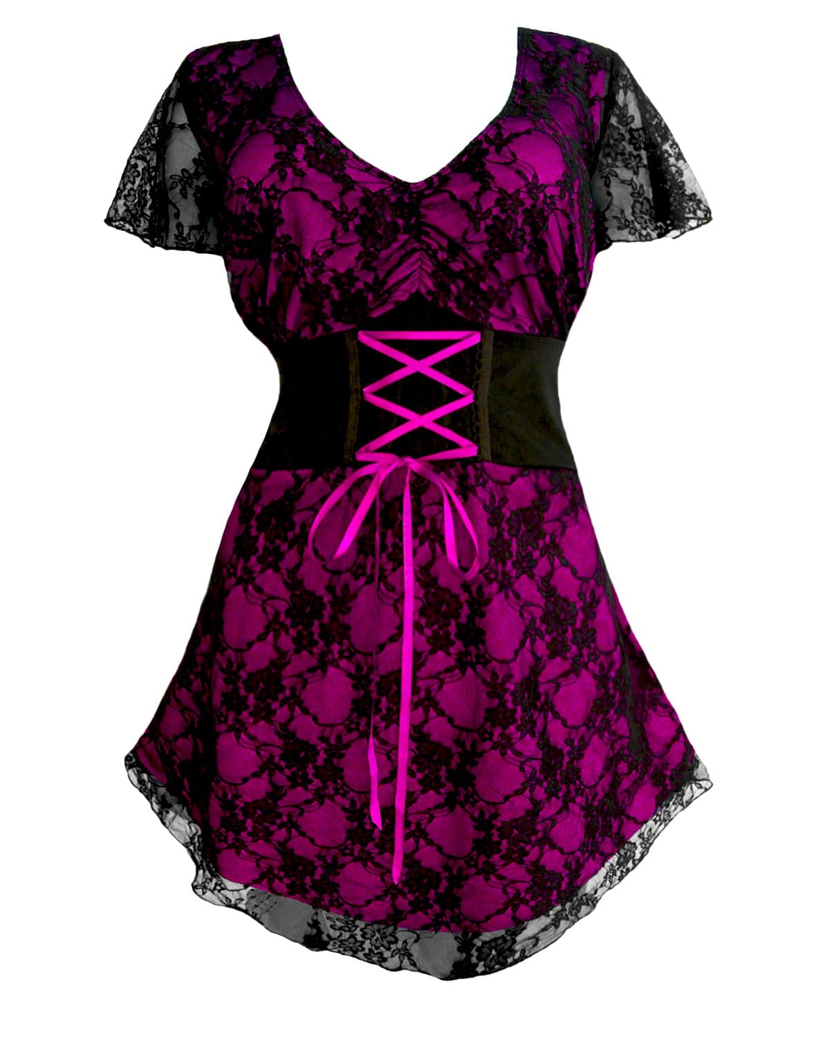 Dare to Wear Sweetheart Corset Top - Romantic Victorian Gothic Lace Chemise for Women | Perfect for Halloween, Cosplay, Festivals & Everyday Wear