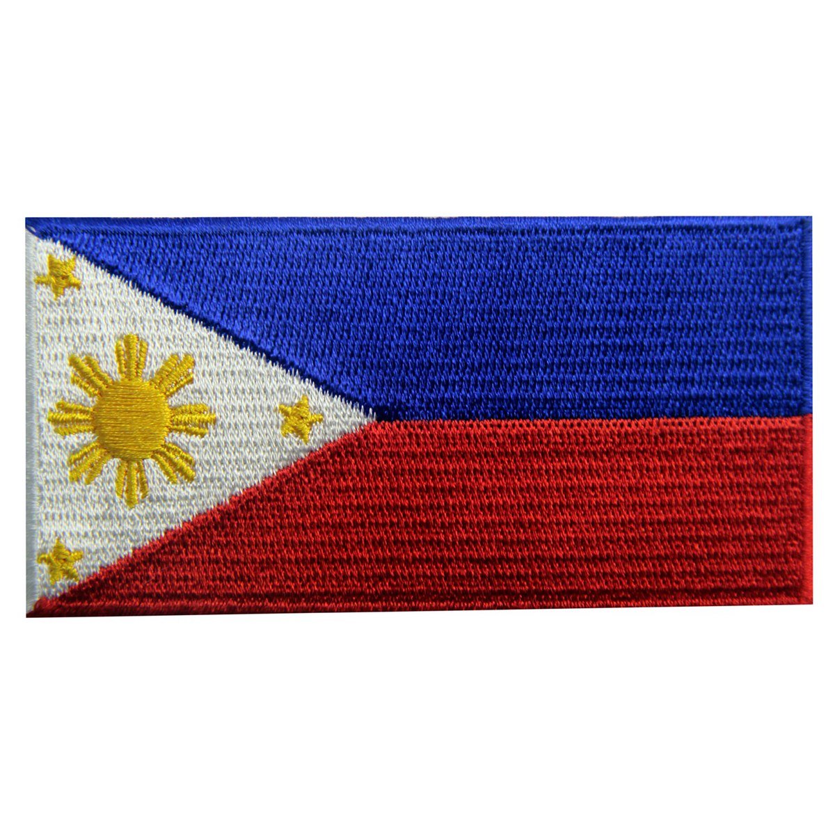 Philippines Flag Embroidered Patch - Filipino National Emblem Iron On & Sew On Badge for Jackets, Bags & Uniforms | Perfect for Patriotic Events & DIY Crafts