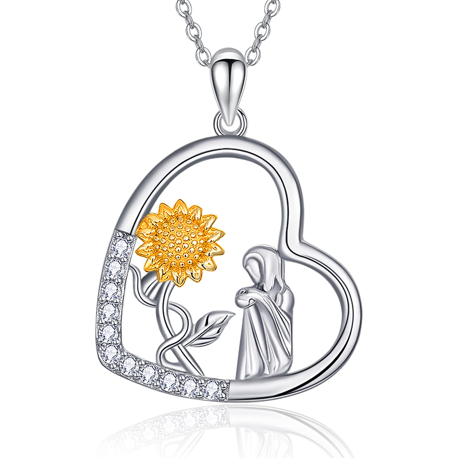 Sunflower Daisy Necklace for Women - You Are My Sunshine Gold Pendant Jewelry - Birthday Gift for Mom, Wife, Girlfriend - Perfect for Mother's Day, Anniversary & Special Occasions