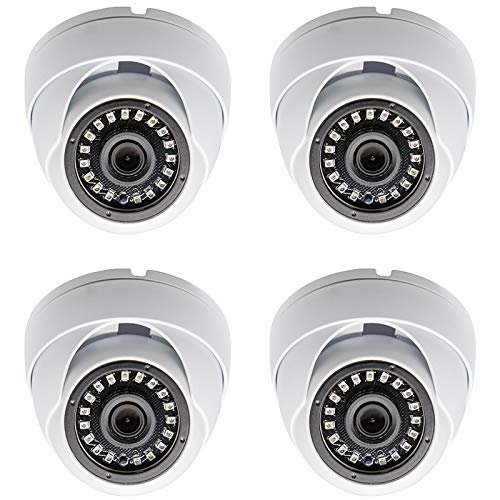 Evertech 4 Pack 1080p TVI CVI AHD Analog Security Cameras with Night Vision, Wide Angle, Weatherproof for Indoor & Outdoor Use - Ideal for Home Surveillance, Business Monitoring, and Property Protection