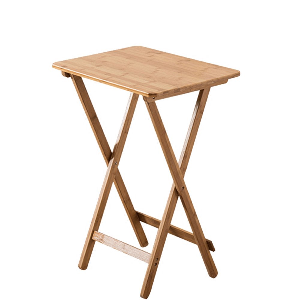 Zhirong Portable Bamboo Folding Square Desk - Kids Table for Outdoor Activities, Picnic, BBQ - Natural Bamboo Material, No Assembly Required (50x36.5x68cm) - Perfect for Camping, Beach Trips, and Backyard Gatherings