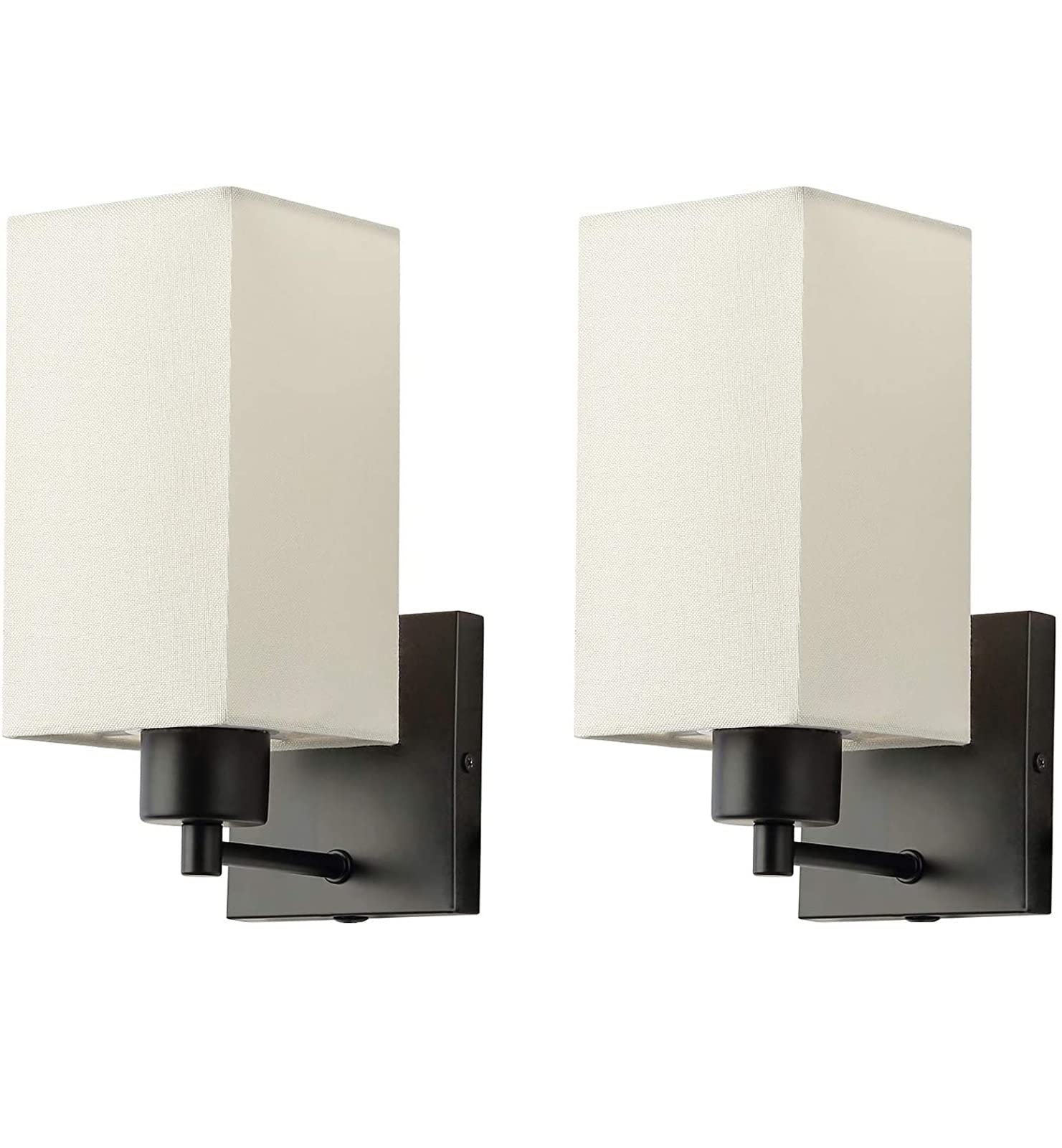 DCOC Battery Powered Wall Lights - Set of 2 Wireless Wall Sconces with Remote Control, Dimmable LED Wall Lamps for Bedroom, Living Room & Study | No Wiring Required, Easy Installation | Perfect for Farmhouse Decor, Bedside Lighting & Reading