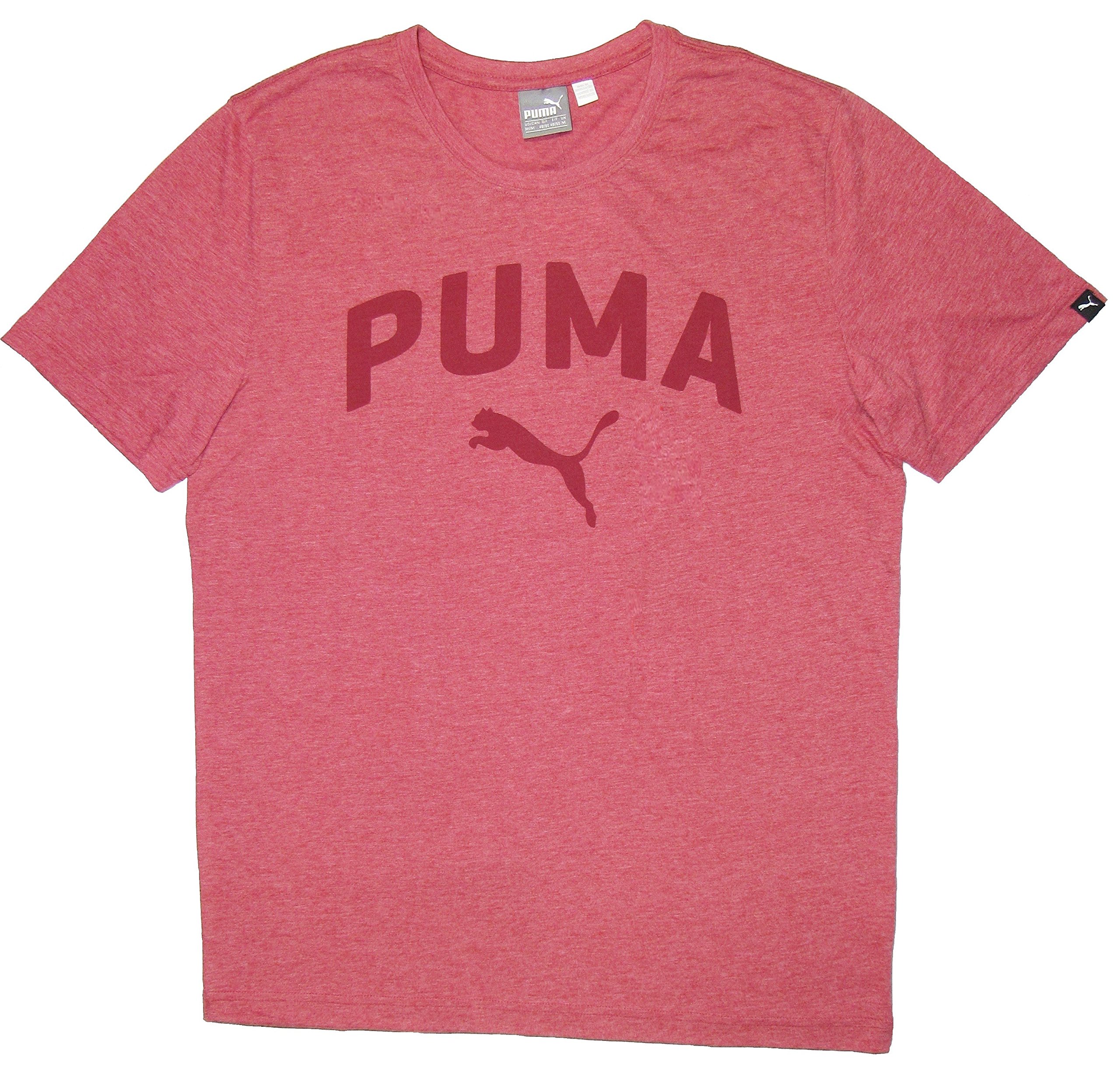 PUMA Men's Heather Logo T-Shirt - Soft Cotton Casual Tee for Everyday Wear, Gym, and Street Style