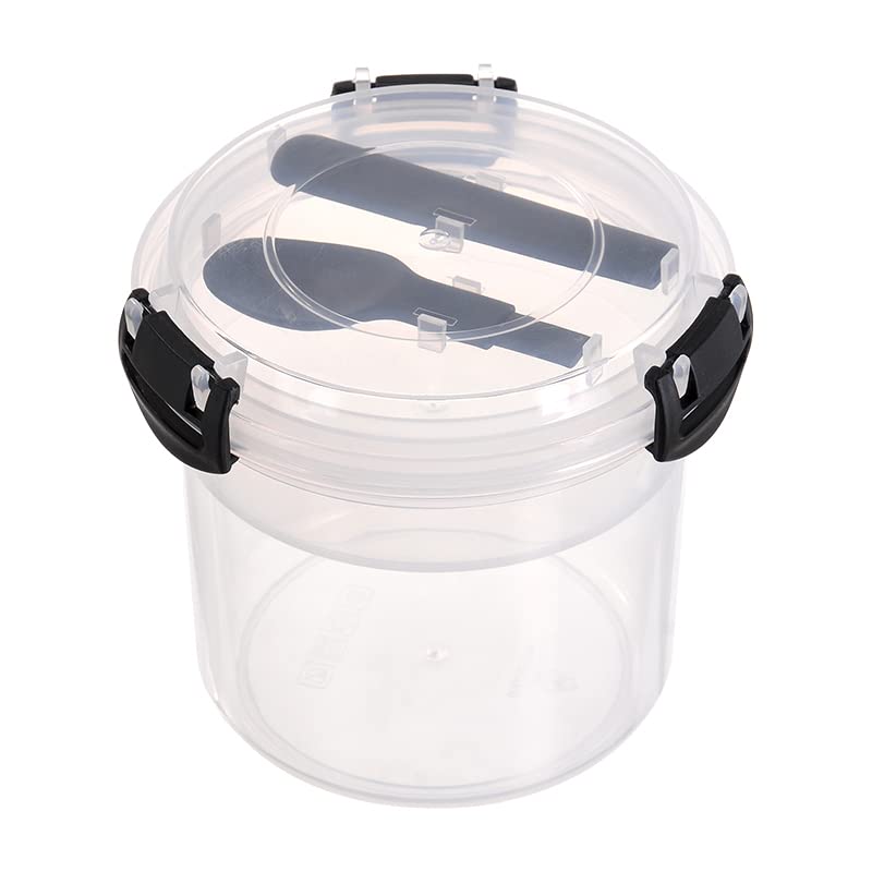 Reusable 20oz Transparent Plastic Dessert Cups with Locking Lids & Spoons - Airtight Yogurt, Parfait, Oatmeal & Cereal Storage Containers for Snacks, Meal Prep & Party Serving