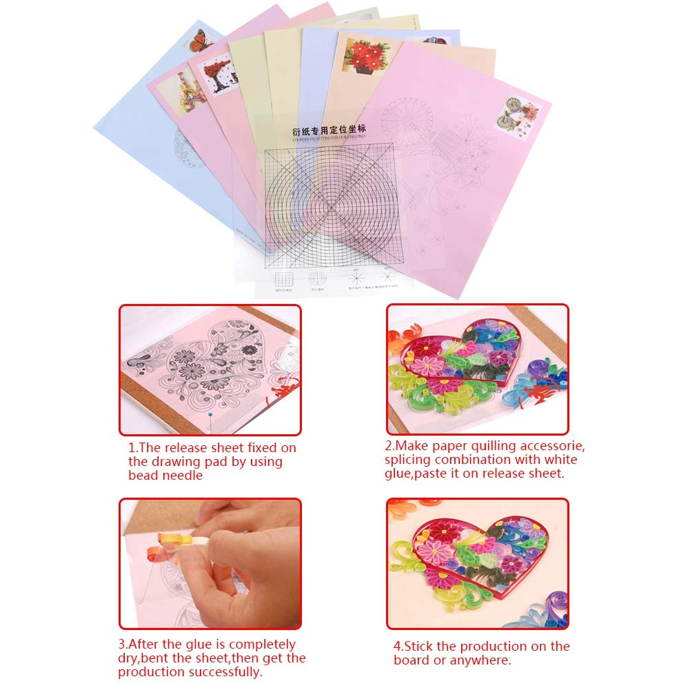 FUIK 16-Pattern Quilling Paper Craft Kit - DIY Paper Rolling Tool Set for Scrapbooking, Card Making & Home Decor - Perfect for Beginners & Advanced Crafters