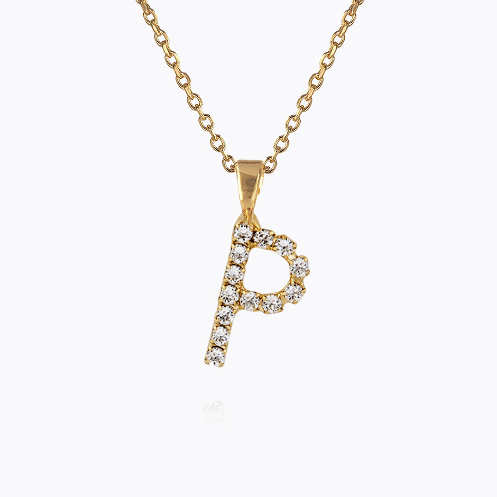 Personalized Mini Letter Necklace with Crystal Charm - Custom Initial Pendant Jewelry for Women - Perfect Gift for Birthday, Anniversary & Valentine's Day | Elegant Everyday Wear & Special Occasions