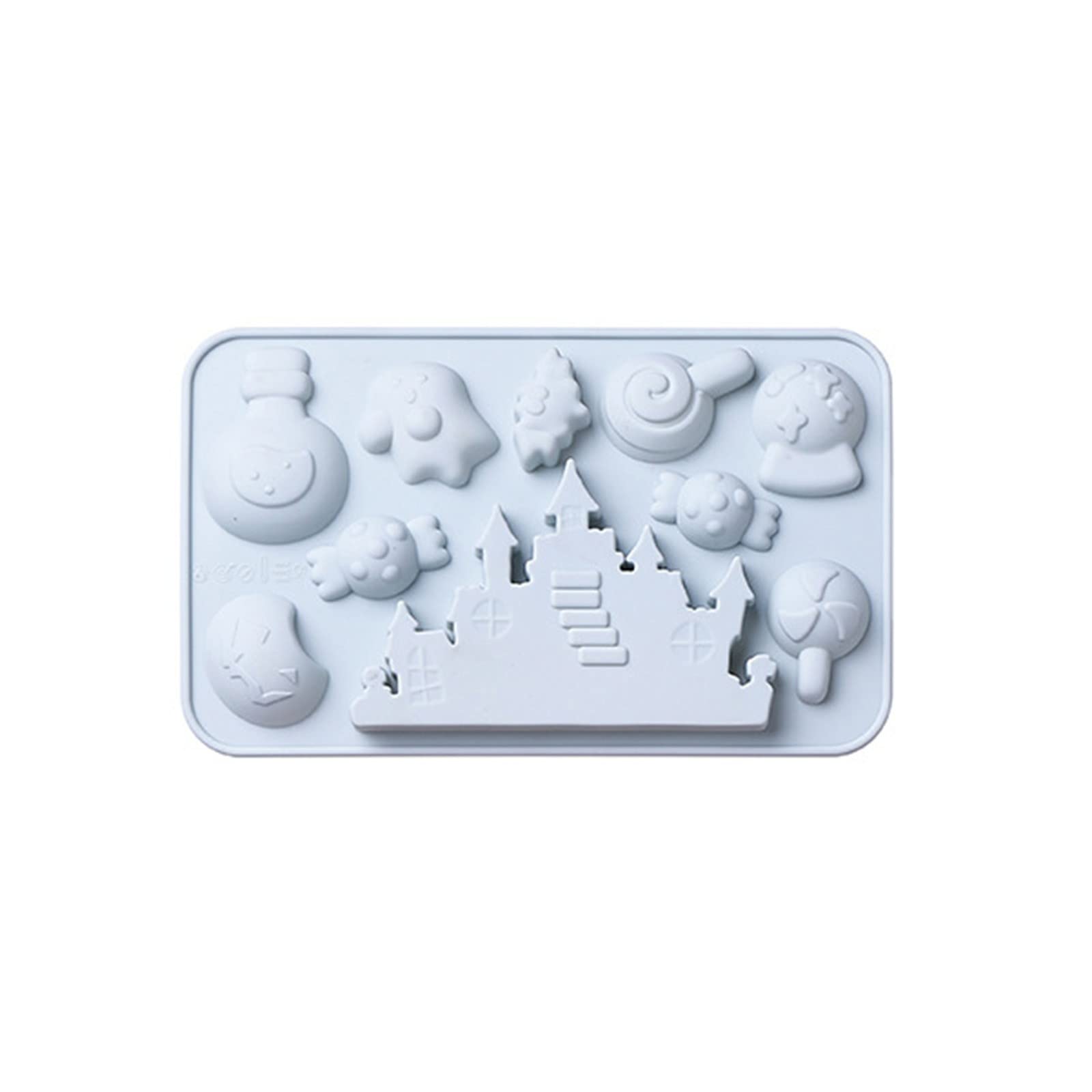 Halloween Silicone Chocolate Molds - Non-Stick Baking Molds for Candy, Cake, Cupcakes - Small Heart Shaped Cake Pan (Blue, One Size) - Perfect for Halloween Parties, DIY Treats & Holiday Baking