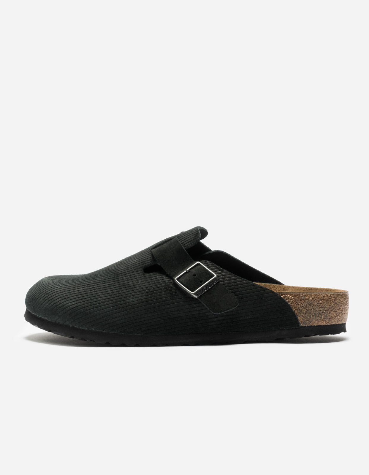 Birkenstock Boston Soft Footbed Sandals - Suede Embossed Black Clogs for Men & Women | Comfortable House Shoes for Indoor & Outdoor Wear