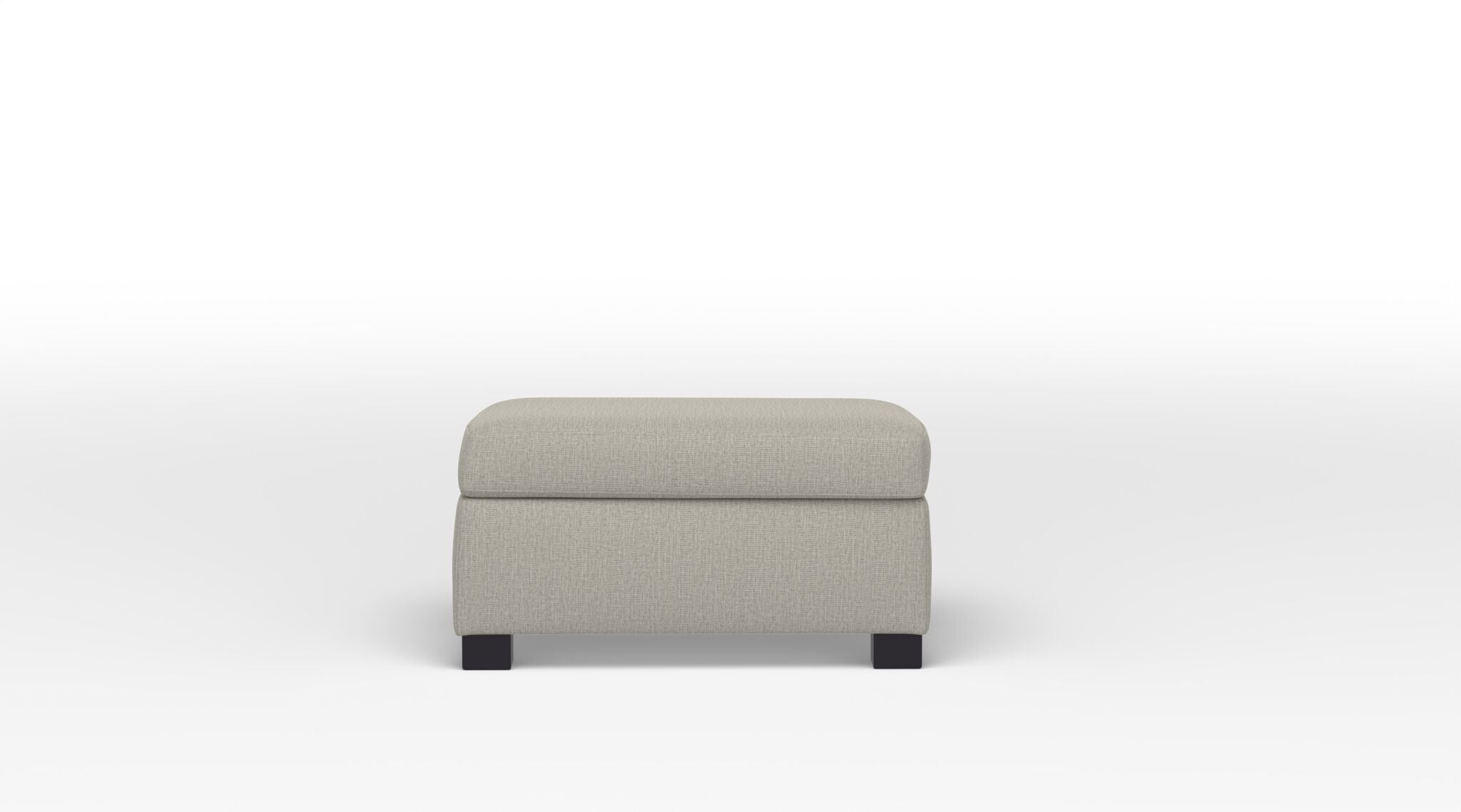 Celeste Rectangular Ottoman Stool in Stucco Beige - Versatile Storage Bench & Footrest for Living Room, Bedroom, or Entryway
