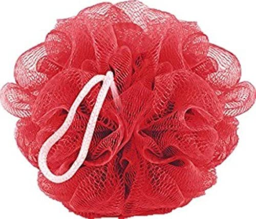 Ultra Soft Round Bath Loofah Sponge Pouf - Exfoliating Body Scrubber for Men & Women | Gentle Skin Exfoliator | Perfect for Shower, Bath & Spa Day (Multicolor, Pack of 1)