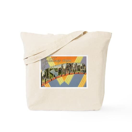 Pennsylvania PA Tote Bag - Natural Canvas Reusable Shopping Bag for Groceries, Beach & Travel | Eco-Friendly Carryall Gift