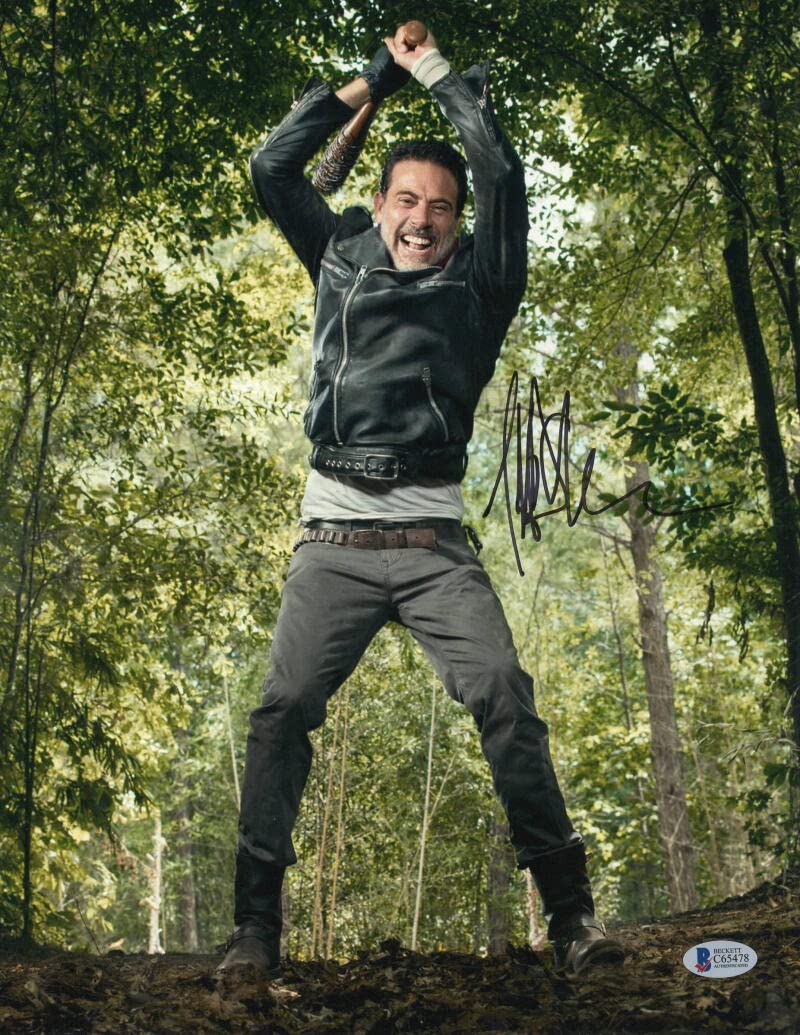 Jeffrey Dean Morgan Autographed 11x14 Photo - The Walking Dead Negan Signed Beckett COA - Perfect for Collectors, Fans & Home Theater Decor