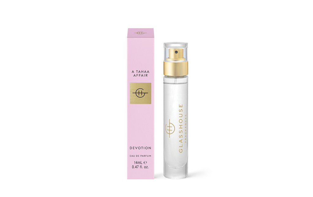 Glasshouse Fragrances A Tahaa Affair Eau de Parfum 14ml - Exotic Vanilla & Caramel Scent for Women, Long-Lasting Perfume for Date Night & Special Occasions