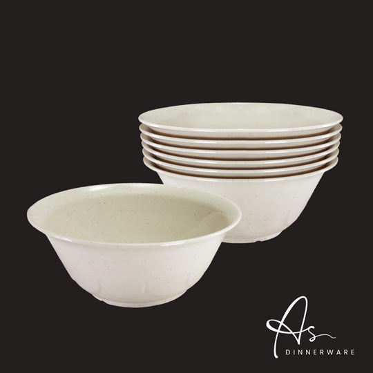 8-Piece Bowl Set - 6 Bowls per Pack (12 Packs per Carton) - Durable Melamine Bowls for Kitchen, Dining, and Outdoor Picnics - AS1808 6M