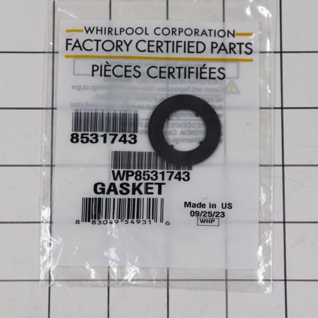 WP8531743 Dishwasher Float Switch Base Gasket Replacement Part - Compatible with Major Brands - Durable Leak-Proof Seal for Dishwasher Repair - Perfect for Kitchen Appliance Maintenance & DIY Fixes