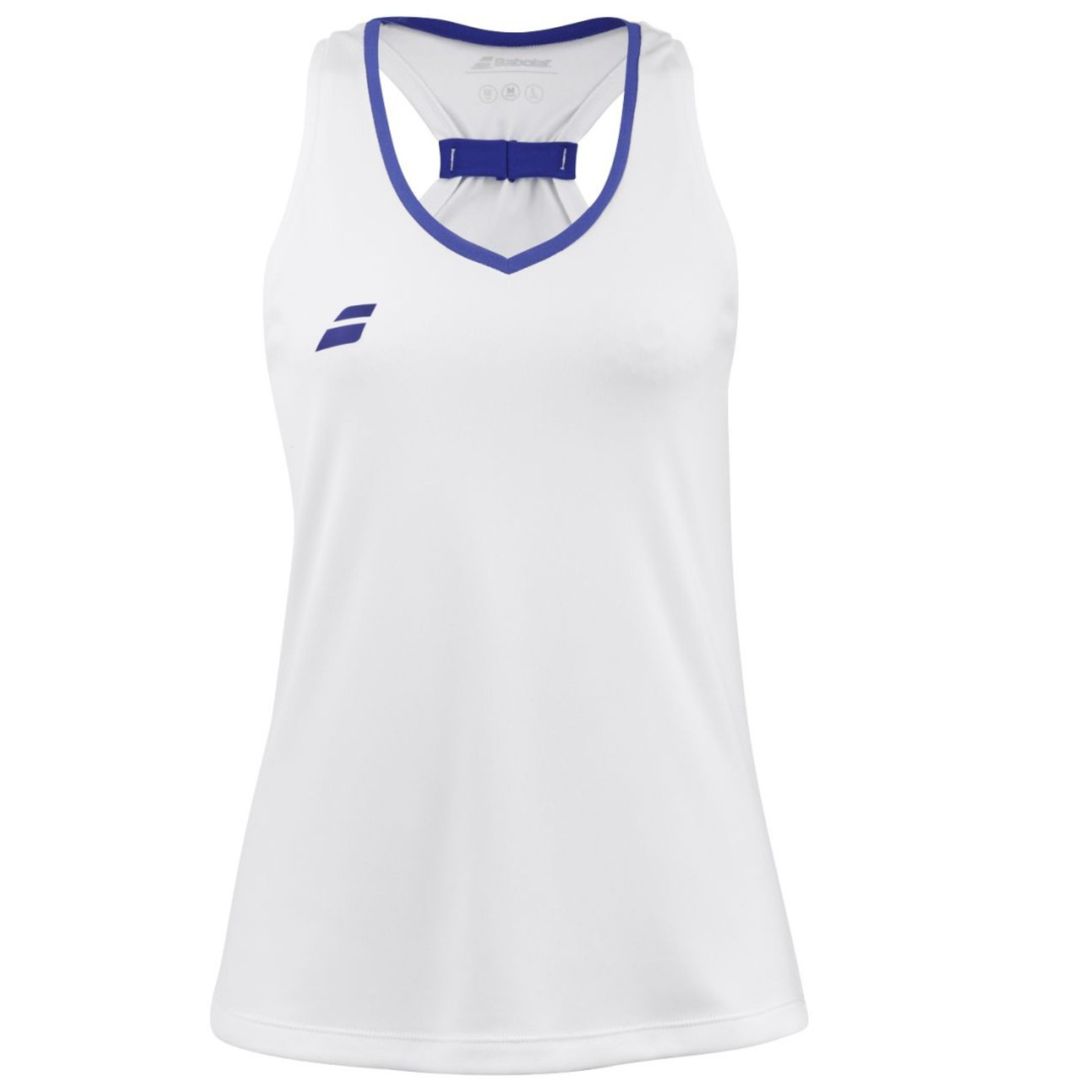Babolat Play Tank Girl Top 1000 Women's Tennis Shirt - White/White | Breathable & Moisture-Wicking for Competitive Matches & Training