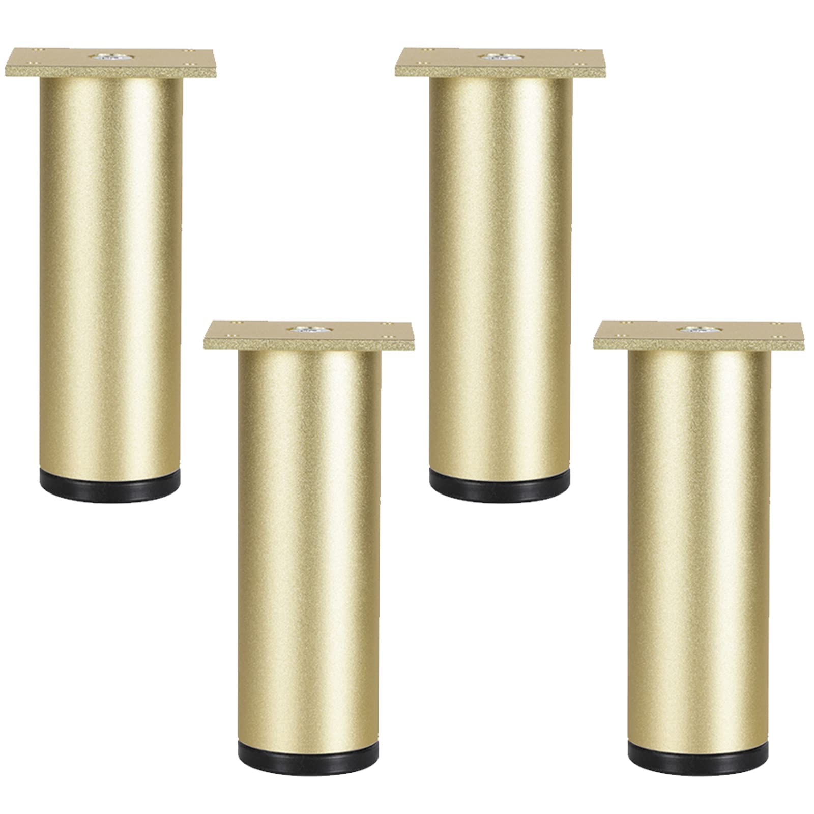 4Pcs Adjustable Aluminum Alloy Furniture Legs for Cabinet, Sofa & Table - Gold (30cm) - Bathroom & Living Room Upgrade