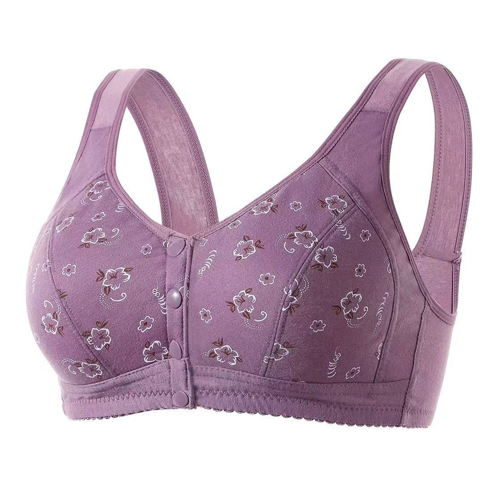Women's Push Up Bras No Underwire - High Support Front Closure Sports Bra with Snaps, Full Coverage for Daily Wear & Workout - Perfect for Yoga, Gym & Active Lifestyle