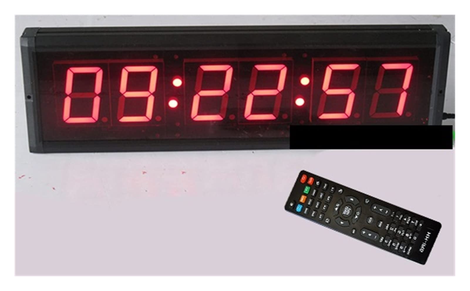 PRMAL 3-Inch Large LED Gym Interval Timer - Red Countdown Clock with Hours, Minutes, Seconds Display (HIT6-3R) - Perfect for HIIT Workouts, Boxing, CrossFit & Home Gym Training