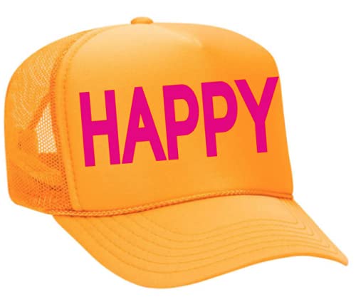 Happy Trucker Hat - Adjustable Snapback Cap for Men & Women - Perfect for Outdoor Activities, Sports, and Casual Wear
