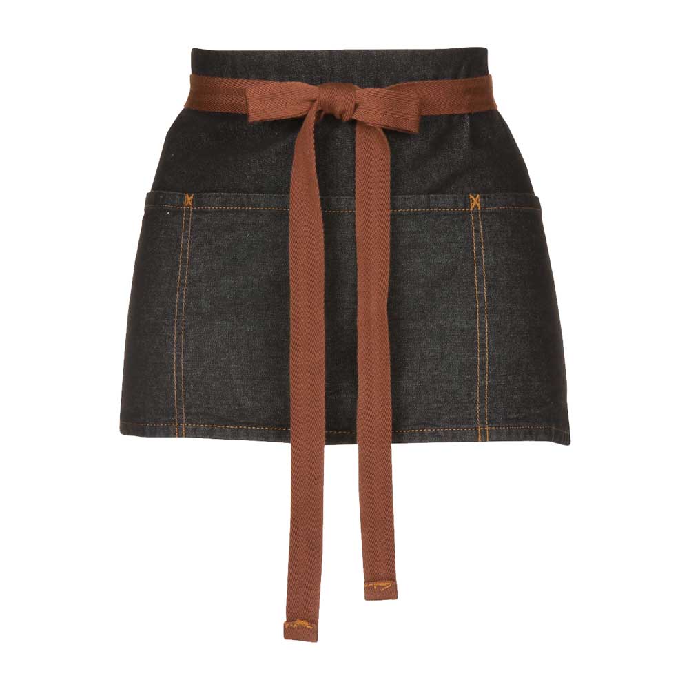 Chef Works AW054BLK Memphis Waist Apron - Black, 23