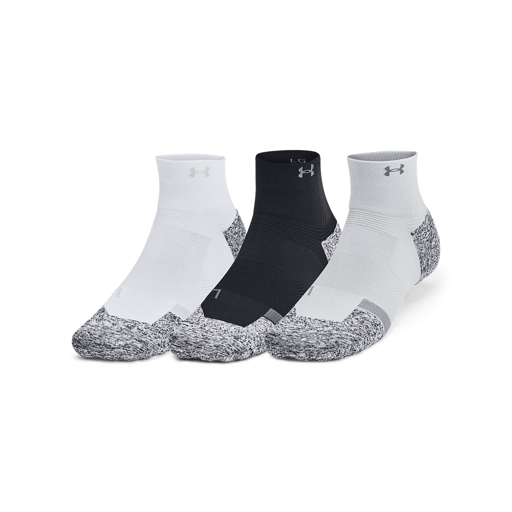 Men's Under Armour AD Pro Quarter Socks 3 Pack - Moisture-Wicking Athletic Socks for Running, Basketball & Workout - Breathable Cushioned Sports Socks for Men