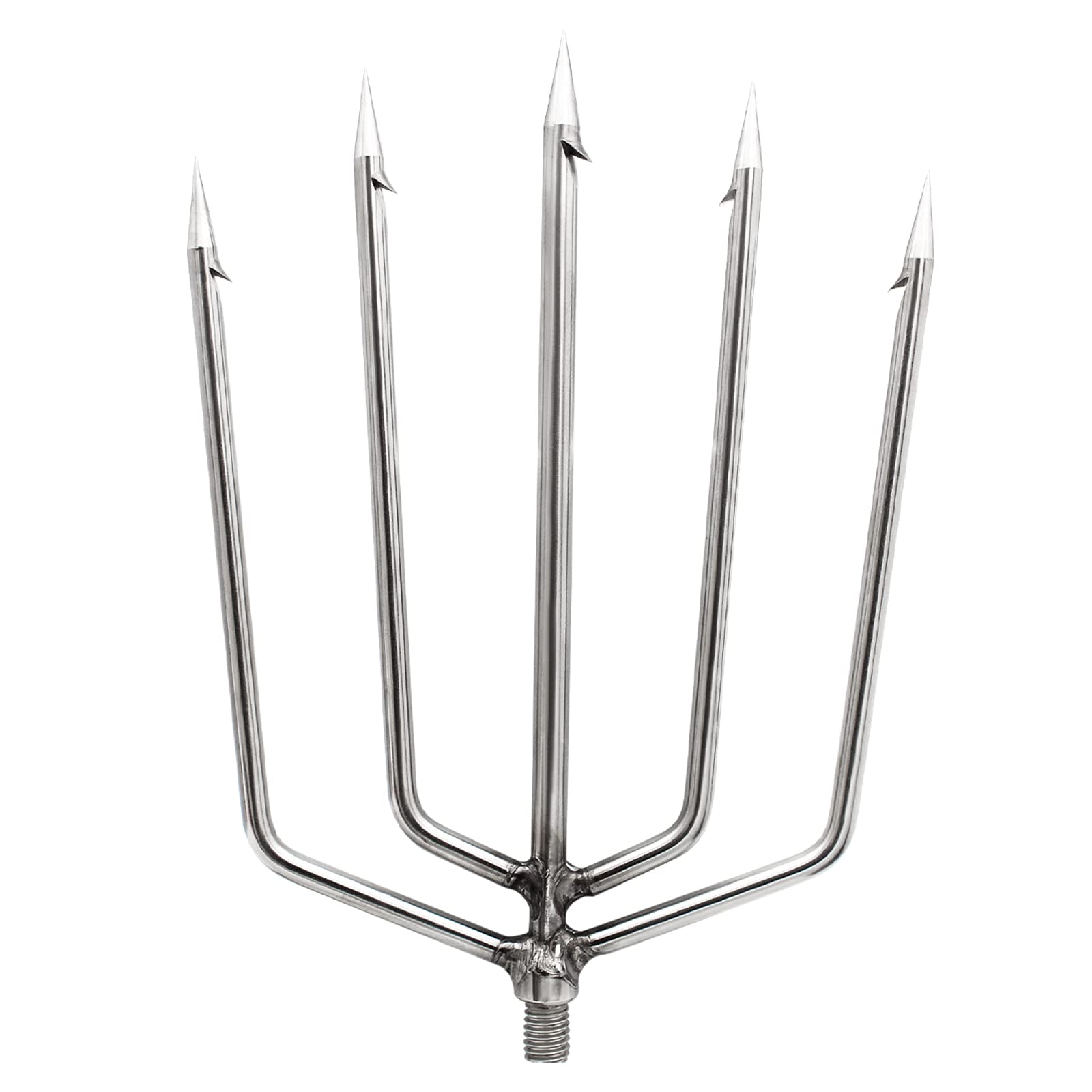 Stainless Steel Fishing Harpoon with Barbed Spear & Aluminum Alloy Rod - 8mm Screw Gig Gaff for Landing Large Fish & Frog | Saltwater & Freshwater Fishing, Spearfishing, Kayak Fishing, Ice Fishing Accessories