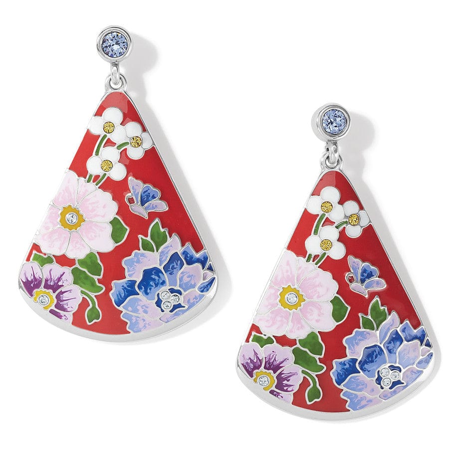 Blossom Hill Red Drop Earrings for Women - Elegant Dangle Post Earrings for Party, Wedding & Evening Wear