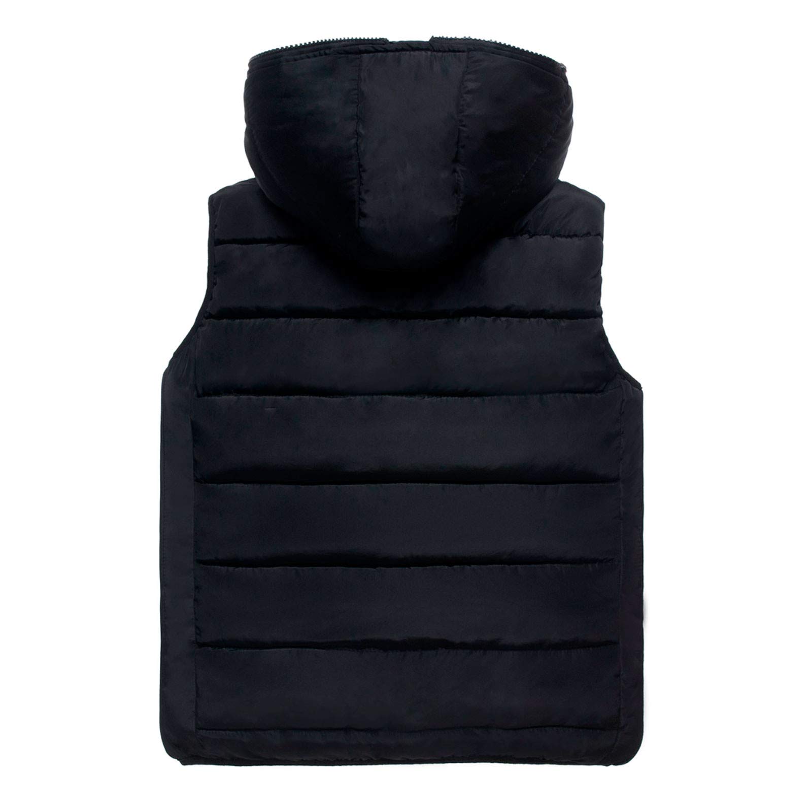 Men's Winter Hooded Vest Coat - Fashionable Pure Color Zipper Outwear for Autumn & Winter | Outdoor Hiking, Casual Streetwear, Layering Style