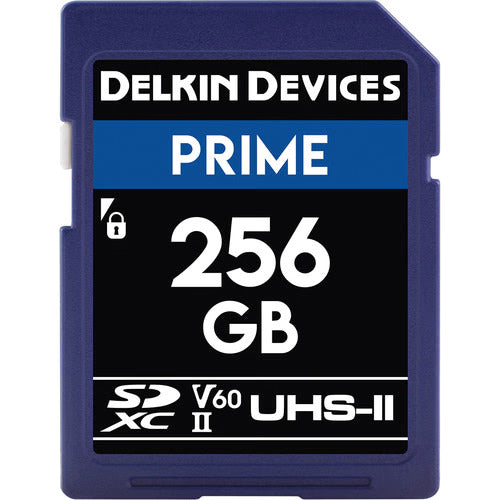 Delkin DDSDB1900256 256GB Prime UHS-II SDXC Memory Card - High-Speed Performance for 4K Video & Professional Photography